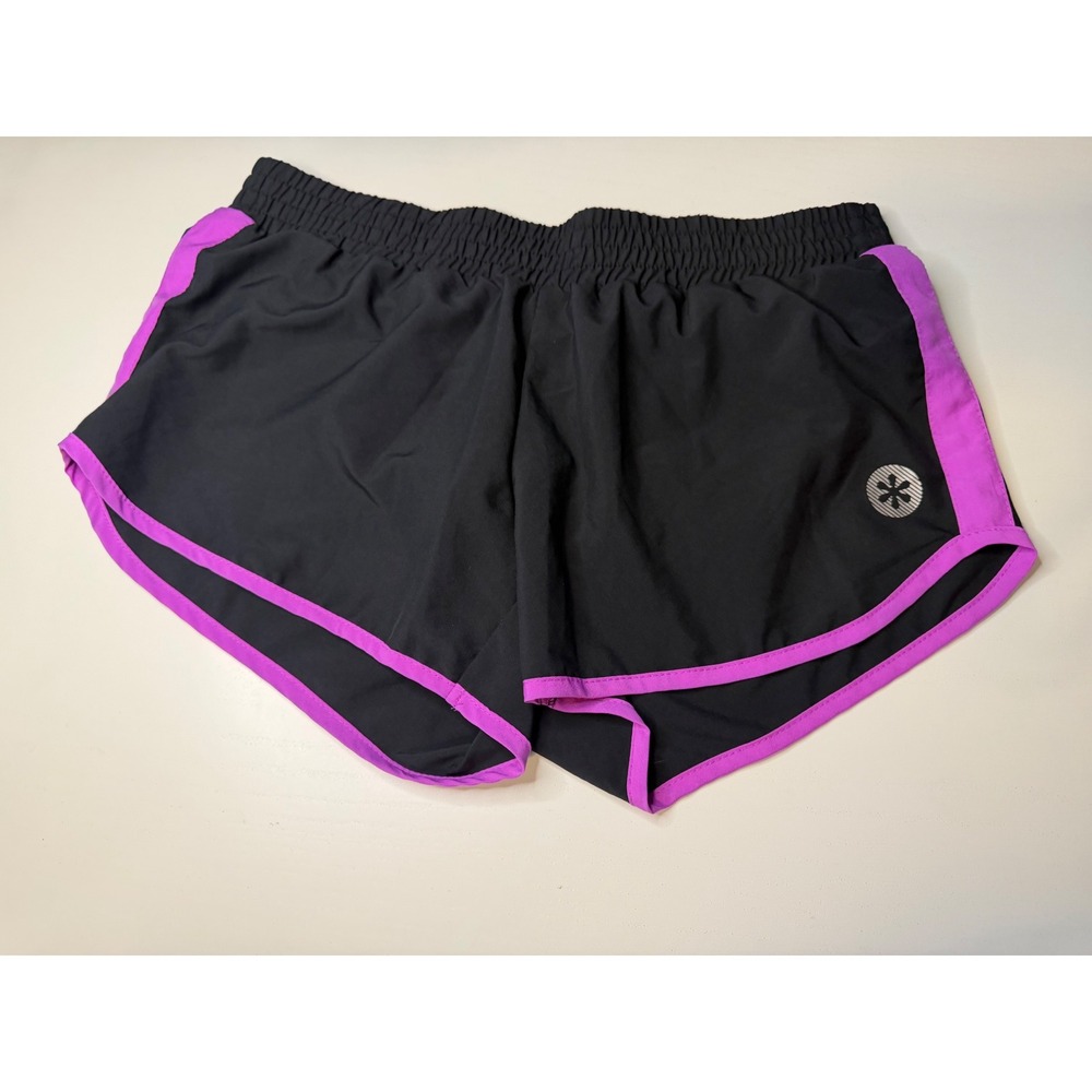 Old Navy Go Out Get Active Women Black Purple Trim Running Shorts Size M